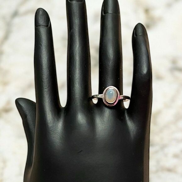 Artisan Made Genuine Ethiopian Opal 925 Sterling Silver Ring Size 7.75 - Picture 7 of 9